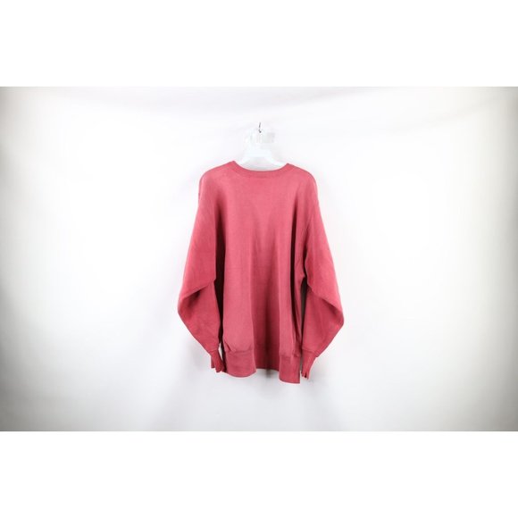 Vintage 80s Champion Reverse Weave XL Thrashed Crewneck Sweatshirt Raspberry USA - Picture 13 of 15